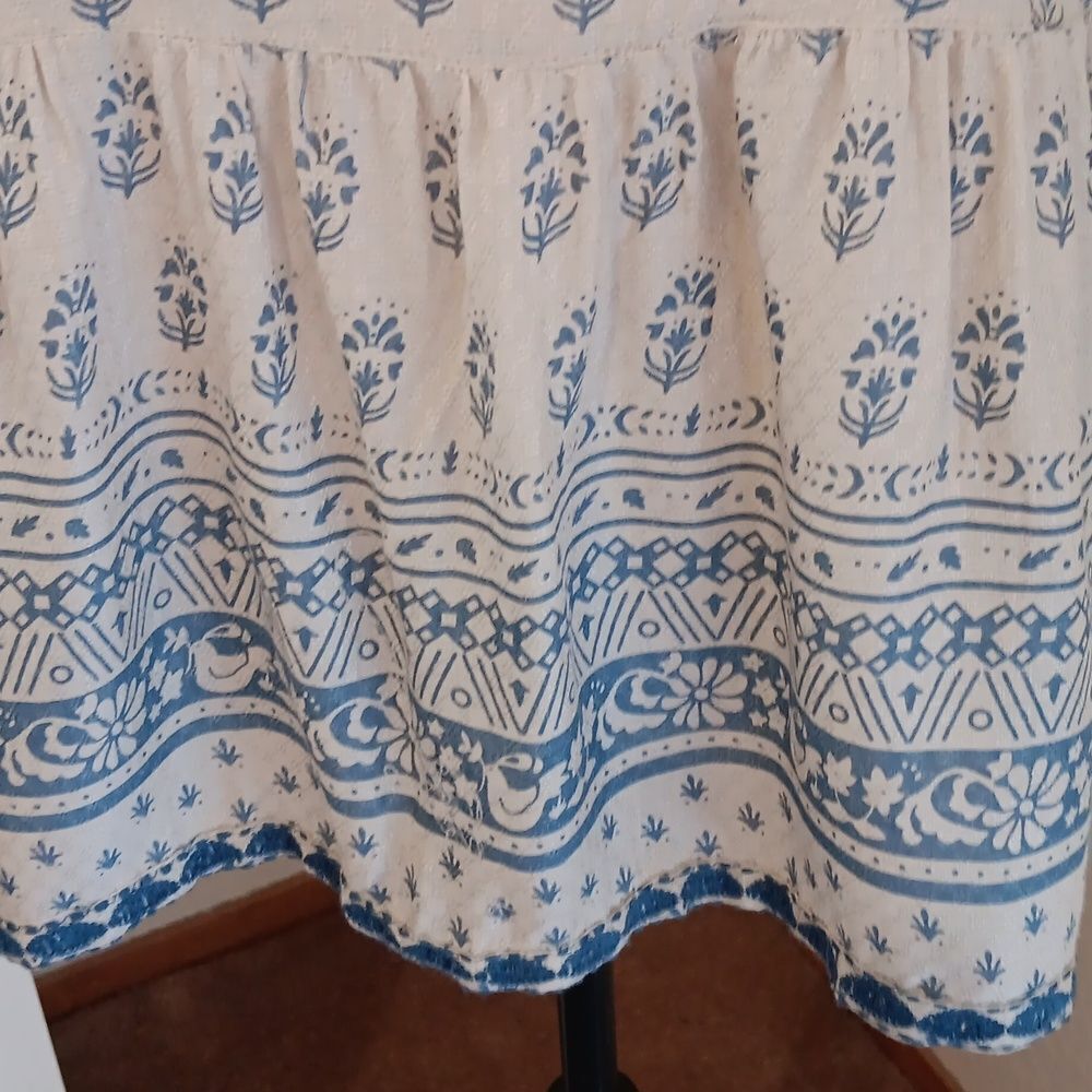 Sigrid Olsen Soft Boho Top. Coastal Cowgirl, Nordic, Embroidered - Picture 4 of 13